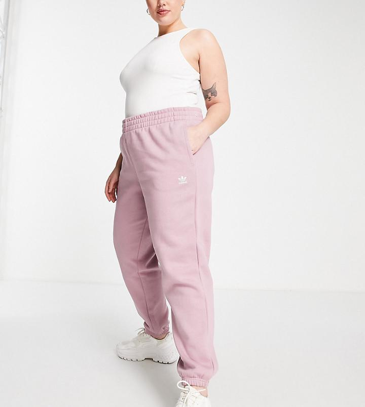Adidas Originals Plus Essential Sweatpants In Mauve-purple