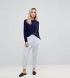 Asos Petite High Waist Tapered Pants - Gray