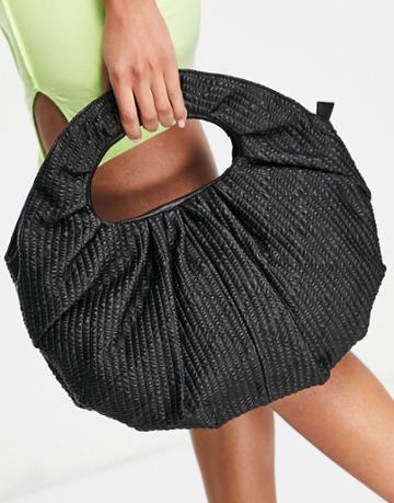 Na-kd Draped Round Bag In Black