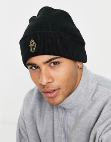 Luke Fuiji Beanie Hat-black