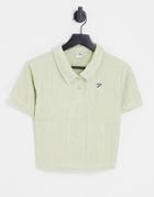 Puma Downtown Terrycloth Polo T-shirt In Sage Green