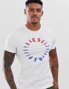 Diesel T-diego-y2 Logo T-shirt In White