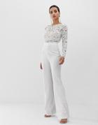 Vesper Lace Jumpsuit In White - White
