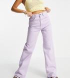 Stradivarius Petite 90s Dad Jean In Lilac-purple