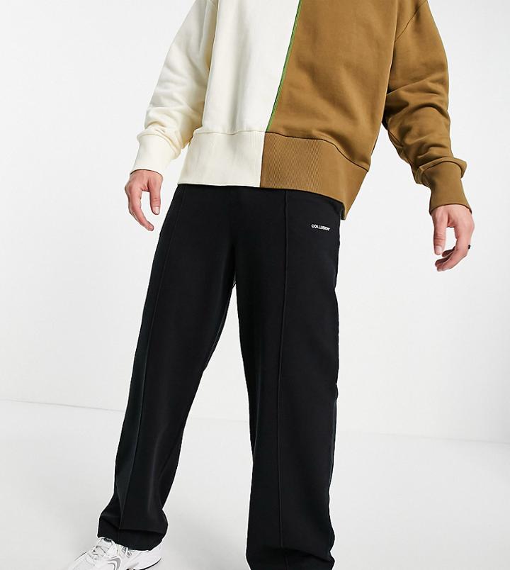 Collusion Relaxed Sweatpants In Black Acid Wash - Part Of A Set