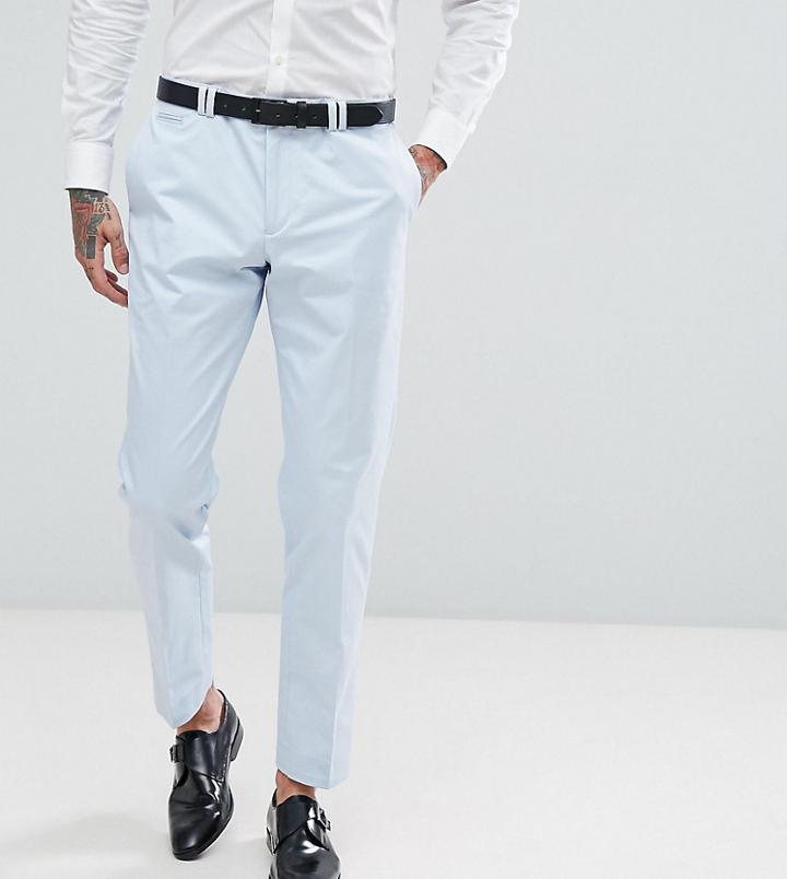 Noak Slim Wedding Suit Pants In Ice Blue - Blue