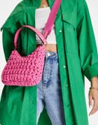 Topshop Crochet Crossbody-pink
