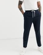 Weekday Thriller Sweatpants With Pinstripe In Navy