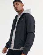 Fred Perry Harrington Jacket With Twin Tipped Hem In Black