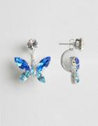 Krystal Swarovski Crystal Butterfly Swing Earrings - Blue