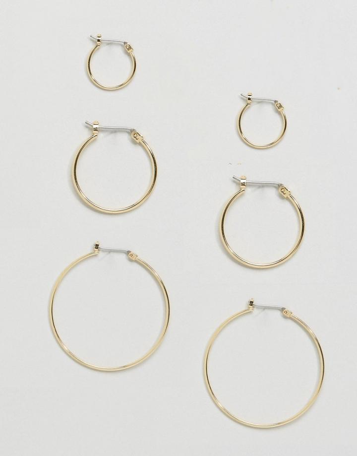 Pieces Hoop Earring Multipack - Gold