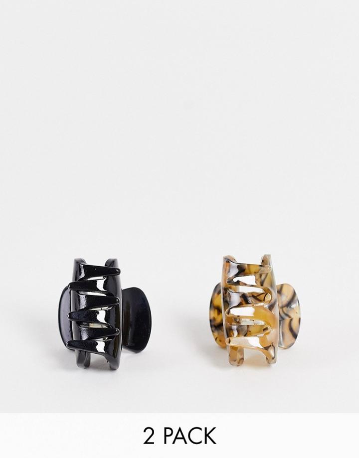 Pieces 2 Pack Hair Sharks In Black & Brown-multi