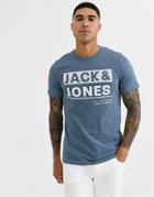 Jack & Jones Core T-shirt With Chest Print-blue