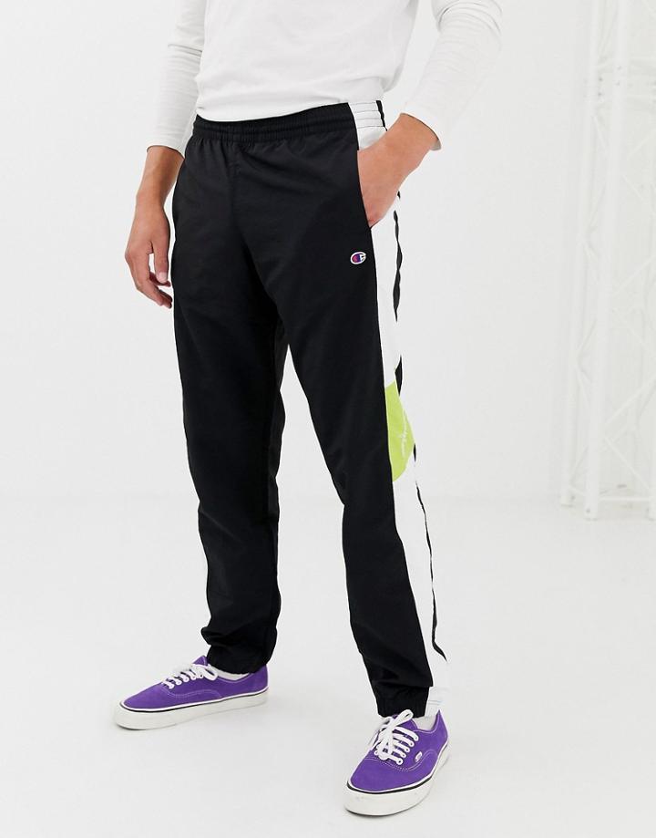 Champion Track Joggers With Side Stripe In Black - Black