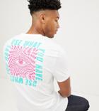 Asos Design Tall Relaxed Longline T-shirt With Boxed Text Print - White