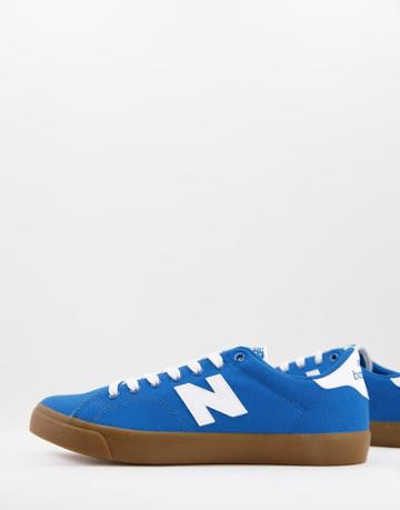 New Balance 210 Court Sneakers In Blue With Rubber Sole-blues
