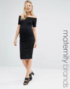 New Look Maternity Bodycon Midi Skirt - Black
