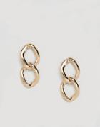 New Look Chain Link Earrings - Gold