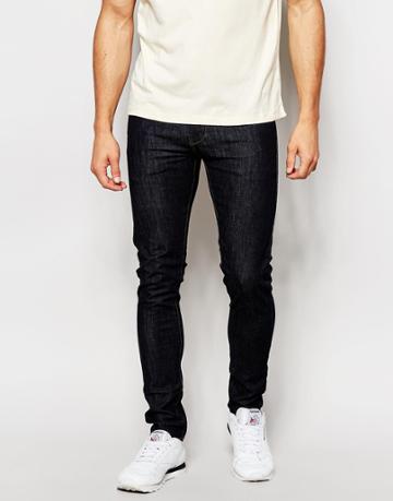 Grain Denim Skinny Jean Rinsed Raw Wash - Navy