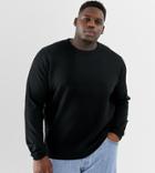 New Look Plus Textured Sweater In Black - Black