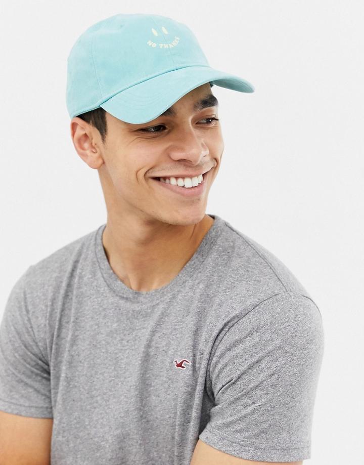 Hollister Twill Cap In Blue - Green