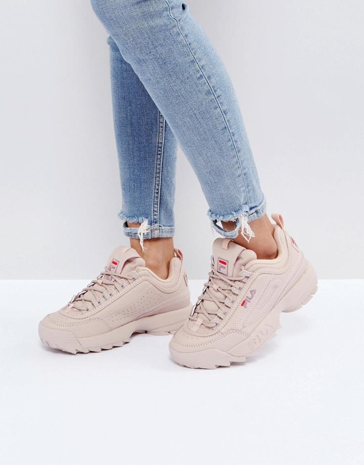Fila Disruptor Low Sneakers In Nude - Beige