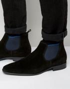 Dune Martime Suede Chelsea Boots - Black