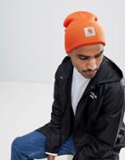 Carhartt Wip Watch Beanie In Orange - Orange