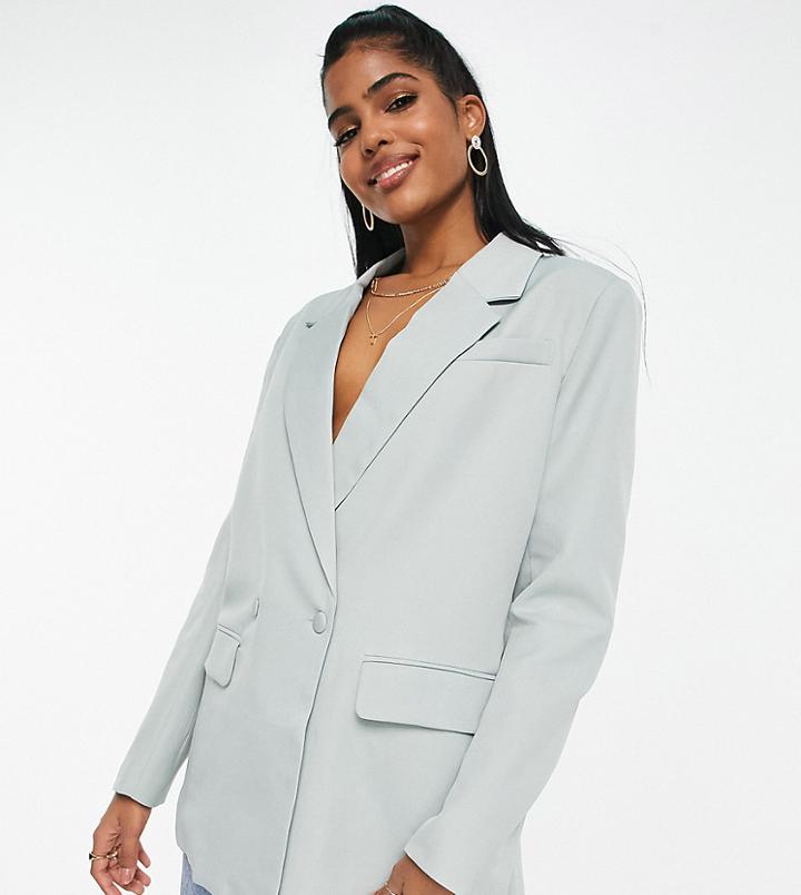 In The Style X Dani Dyer Exclusive Double Breasted Blazer In Blue - Part Of A Set