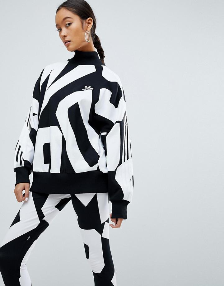 Adidas Originals Bold Age Graphic Print Sweatshirt - Black