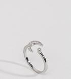 Regal Rose Sterling Silver Moon & Star Ring - Silver