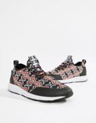 Asos Design Sneakers In Red Fairisle Knit - Red