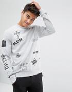 Only & Sons Sweatshirt With Print - Gray