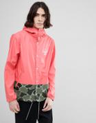Herschel Supply Co Forecast Hooded Jacket Rubberised Showerproof In Pink With Camo Print Detail - Pink