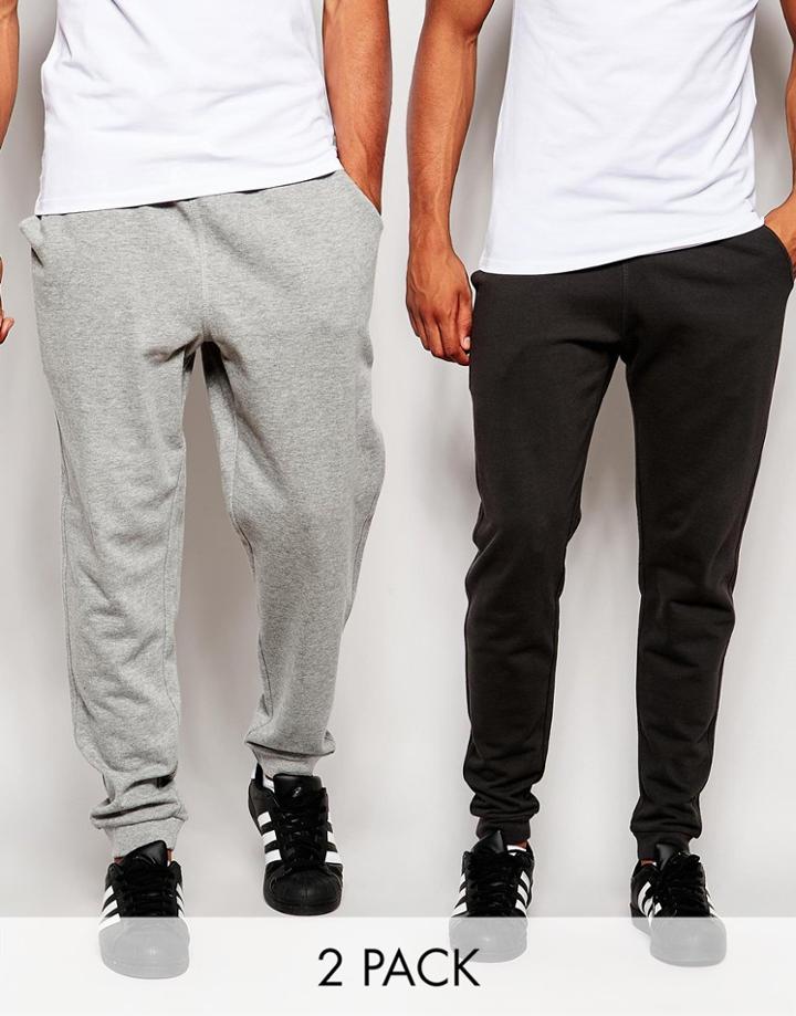 Asos 2 Pack Slim Joggers Save 17%