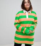 Puma Exclusive To Asos Plus Striped Rugby Jersey In Orange - Orange