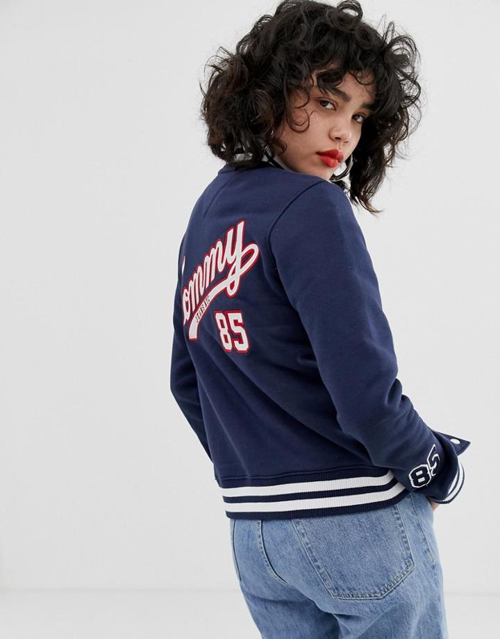 Tommy Jeans Varsity Bomber Jacket - Navy
