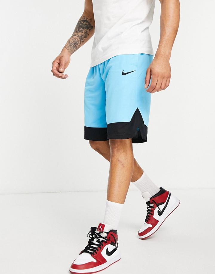 Nike Basketball Dri-fit Icon Polyknit Mesh Shorts In Aqua-blue