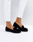 New Look Faux Fur Loafer - Black