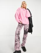 Weekday Core Organic Cotton Oversized Sweatshirt In Bright Pink