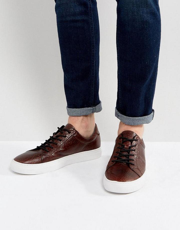 Vagabond Paul Grain Leather Sneakers - Brown
