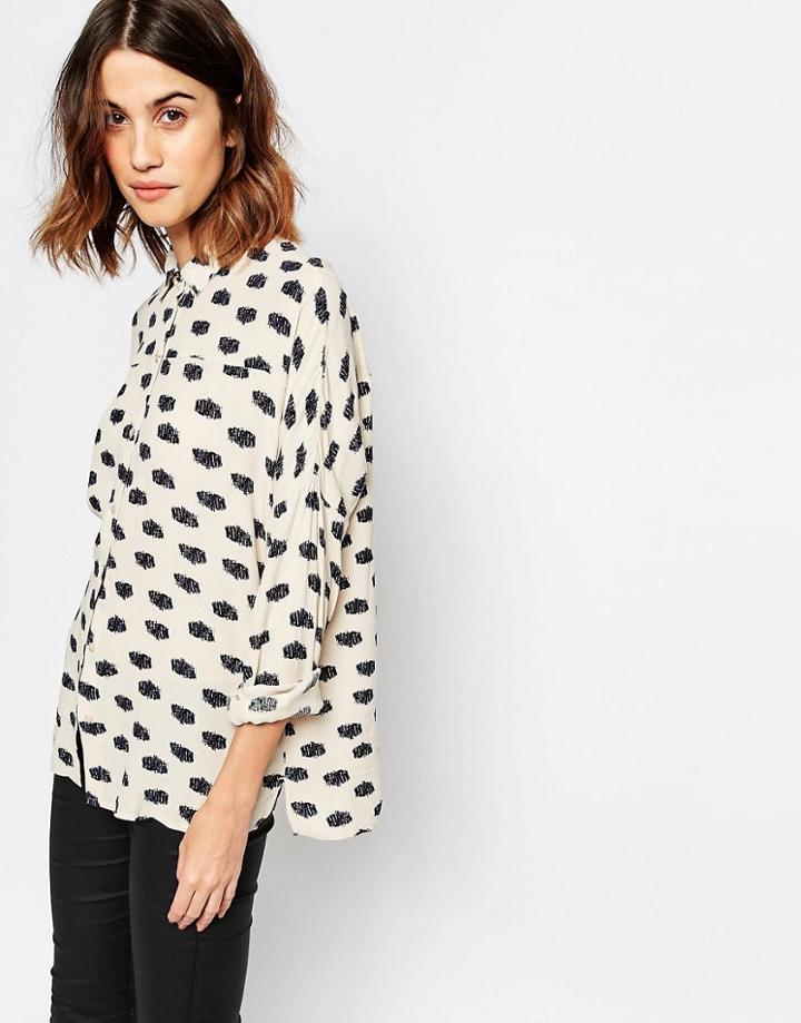 Vila Printed Shirt - Pink Tint Print