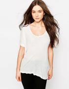 Brave Soul Jersey T-shirt - Cream