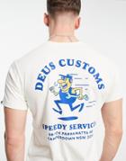 Deus Ex Machina Speedy Back Print T-shirt In White