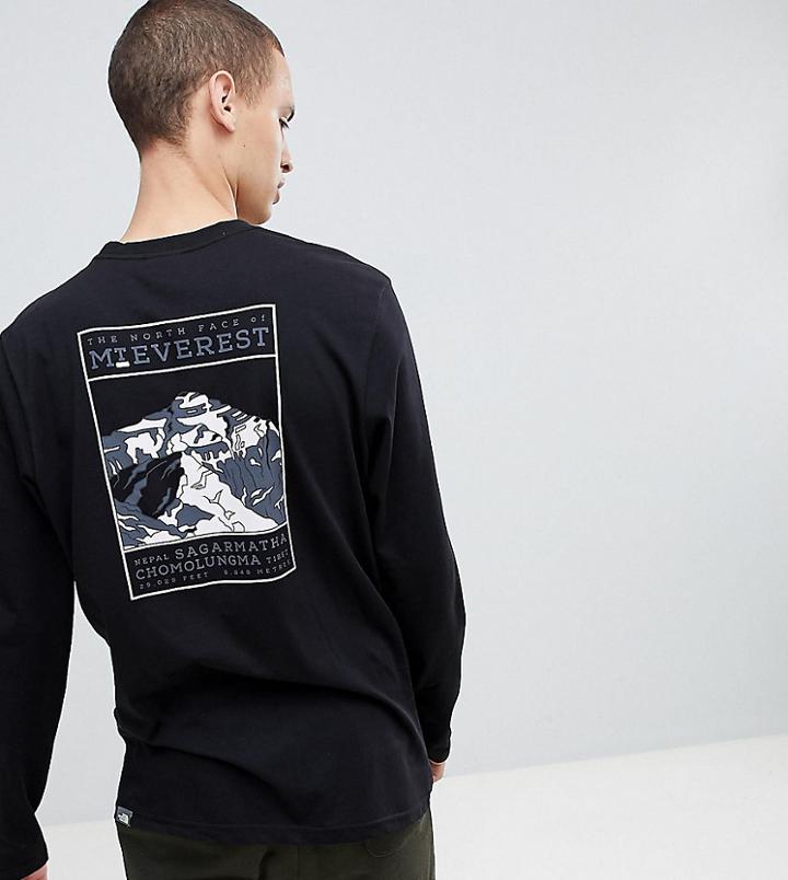 The North Face Exclusive To Asos Long Sleeve North Faces T-shirt In Black - Black