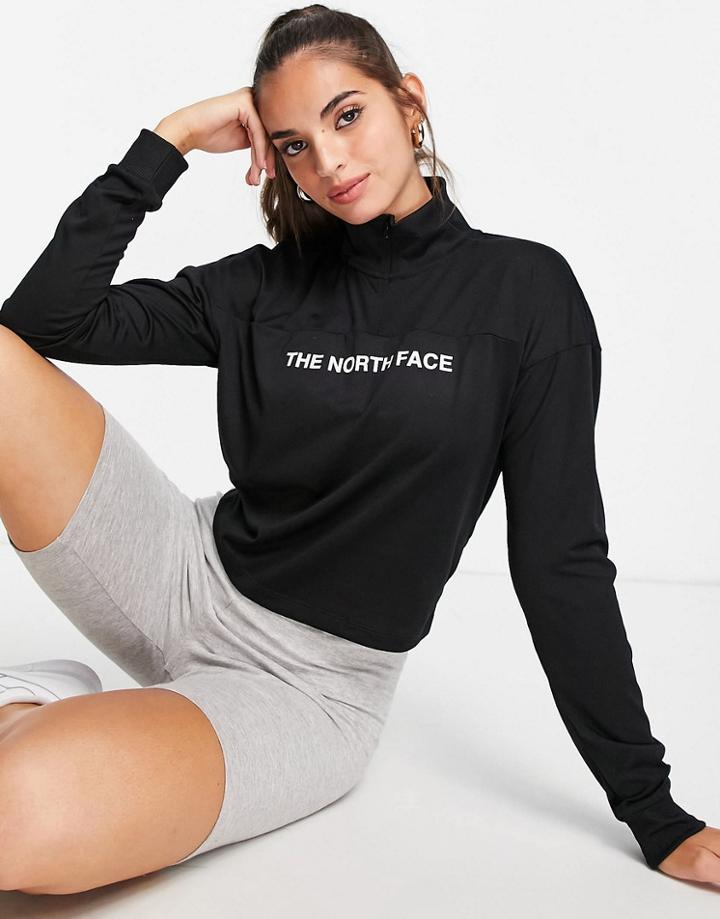 The North Face Training Mountain Athletic 1/4 Zip Fleece In Black