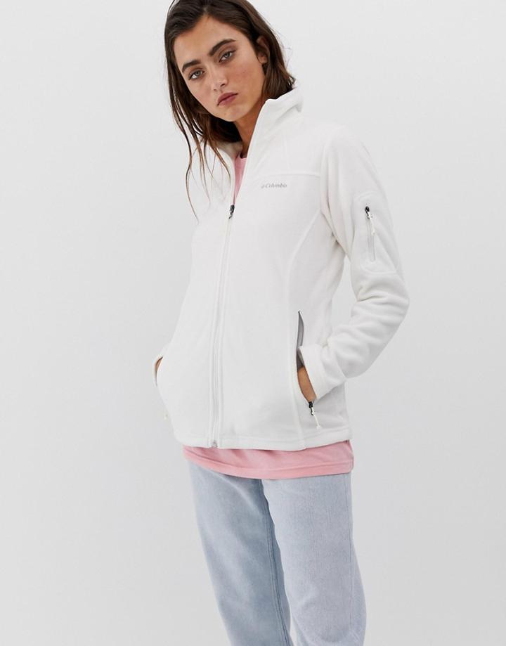 Columbia Fast Trek Ii Fleece Jacket In White - Gray
