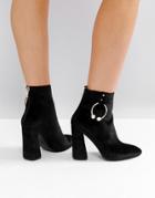 Public Desire Paparazzi Hoop Heeled Ankle Boots - Black