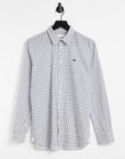 Lacoste Print Long Sleeve Shirt-white