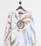 Daisy Street Plus Oversized Sweatshirt In Grunge Tie Dye With Super League Graphic Set-multi